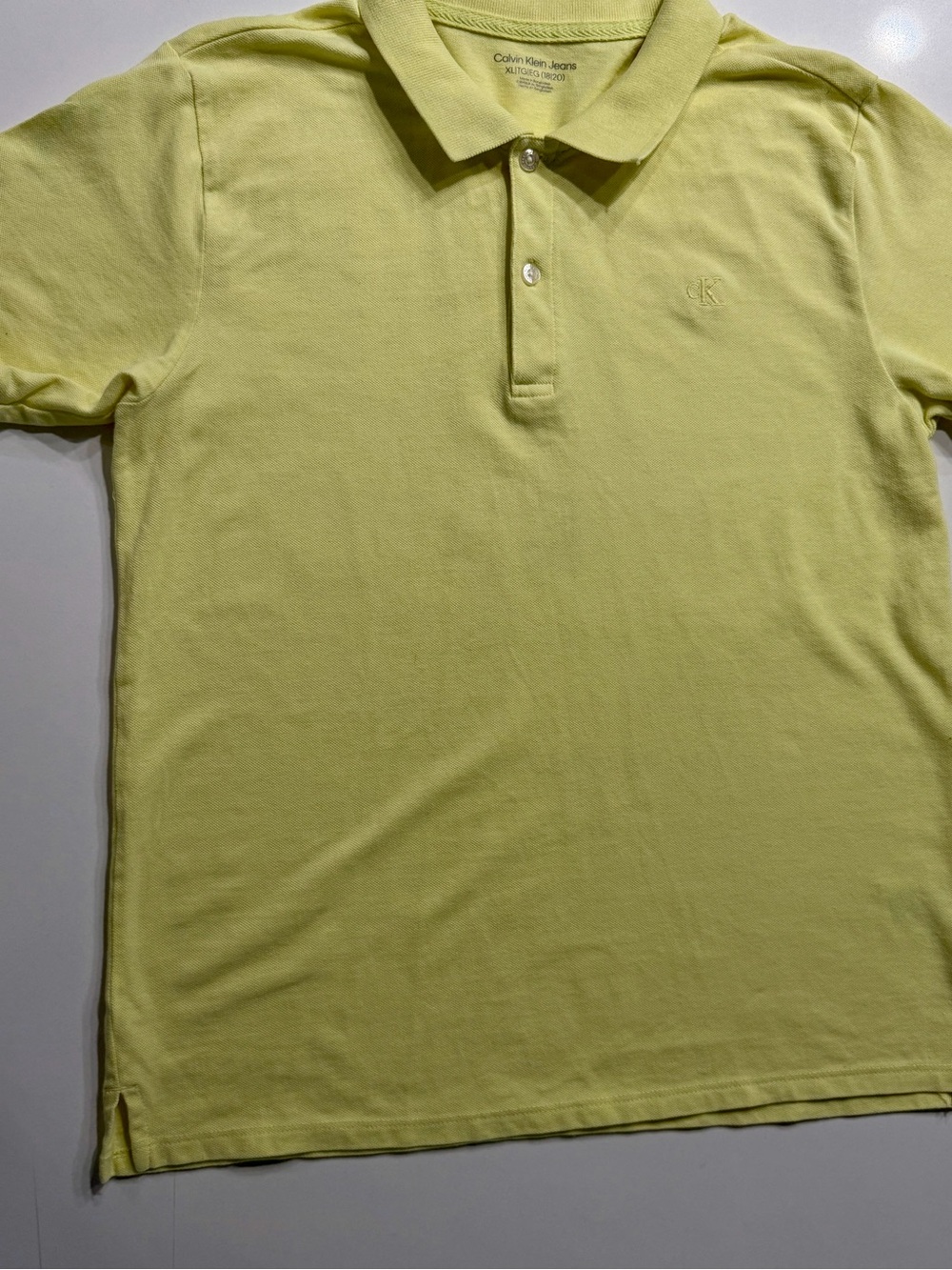 Calvin Klein Jeans Light Lime Green Polo Shirt